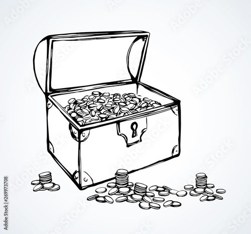 Chest. Vector drawing