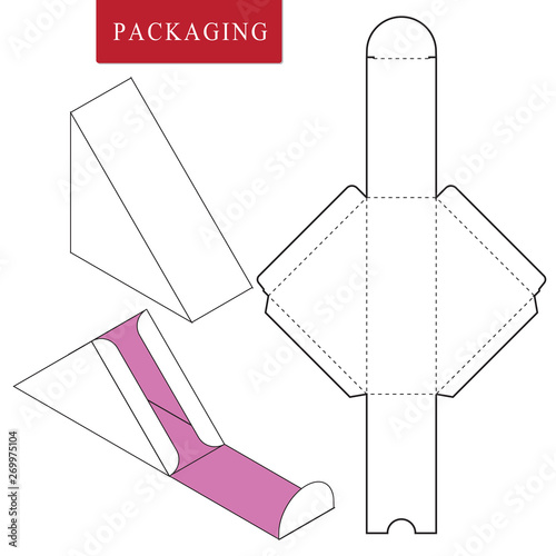 Pakaging design for food.Vector Illustration of Box.Package Template. Isolated White Retail Mock up.