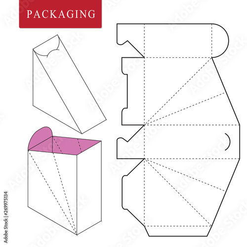 Pakaging design for food.Vector Illustration of Box.Package Template. Isolated White Retail Mock up.