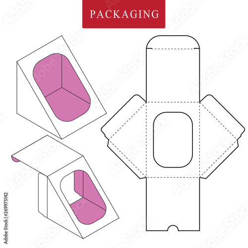 Pakaging design for food.Vector Illustration of Box.Package Template. Isolated White Retail Mock up.