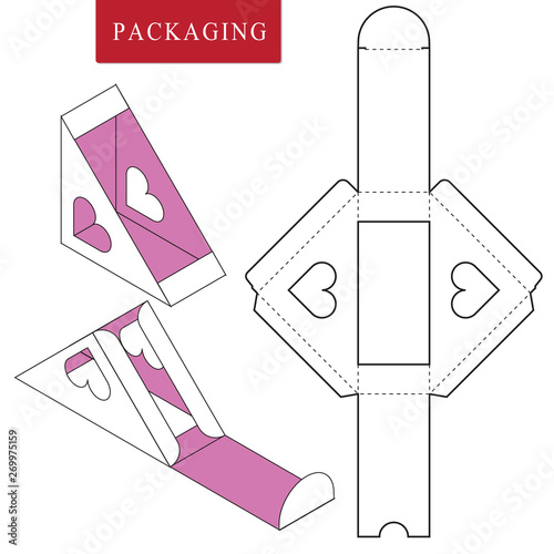 Pakaging design for food.Vector Illustration of Box.Package Template. Isolated White Retail Mock up.