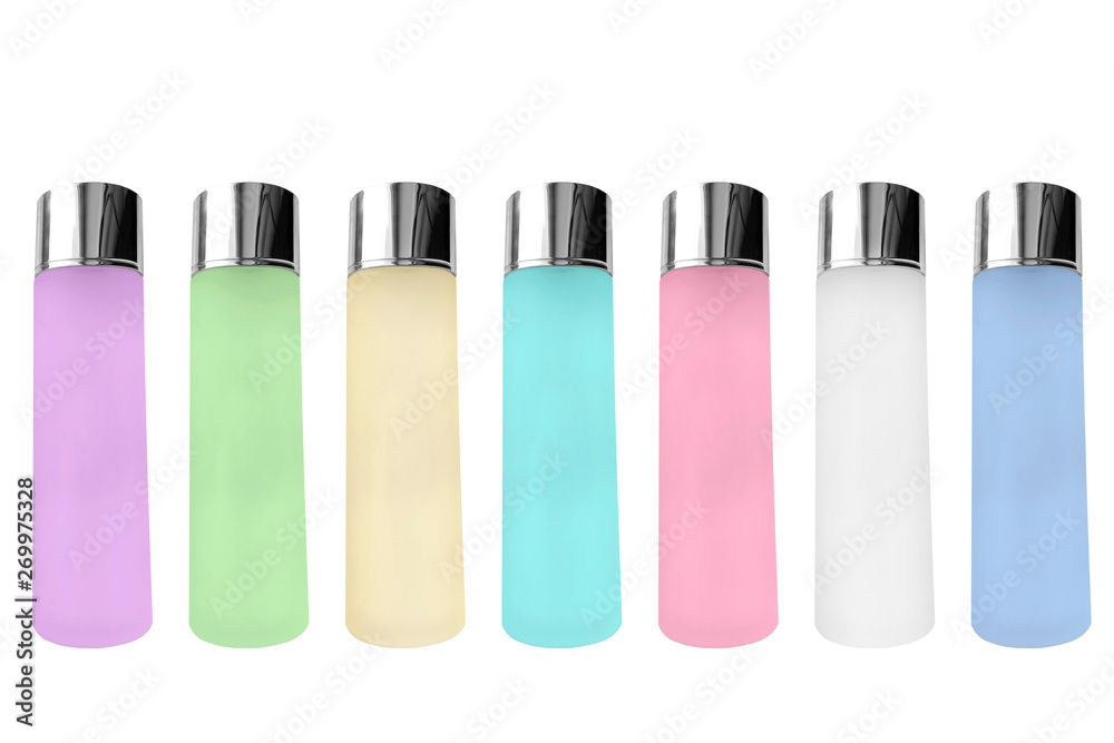 Colorful bottles isolated Colorful bottles isolated