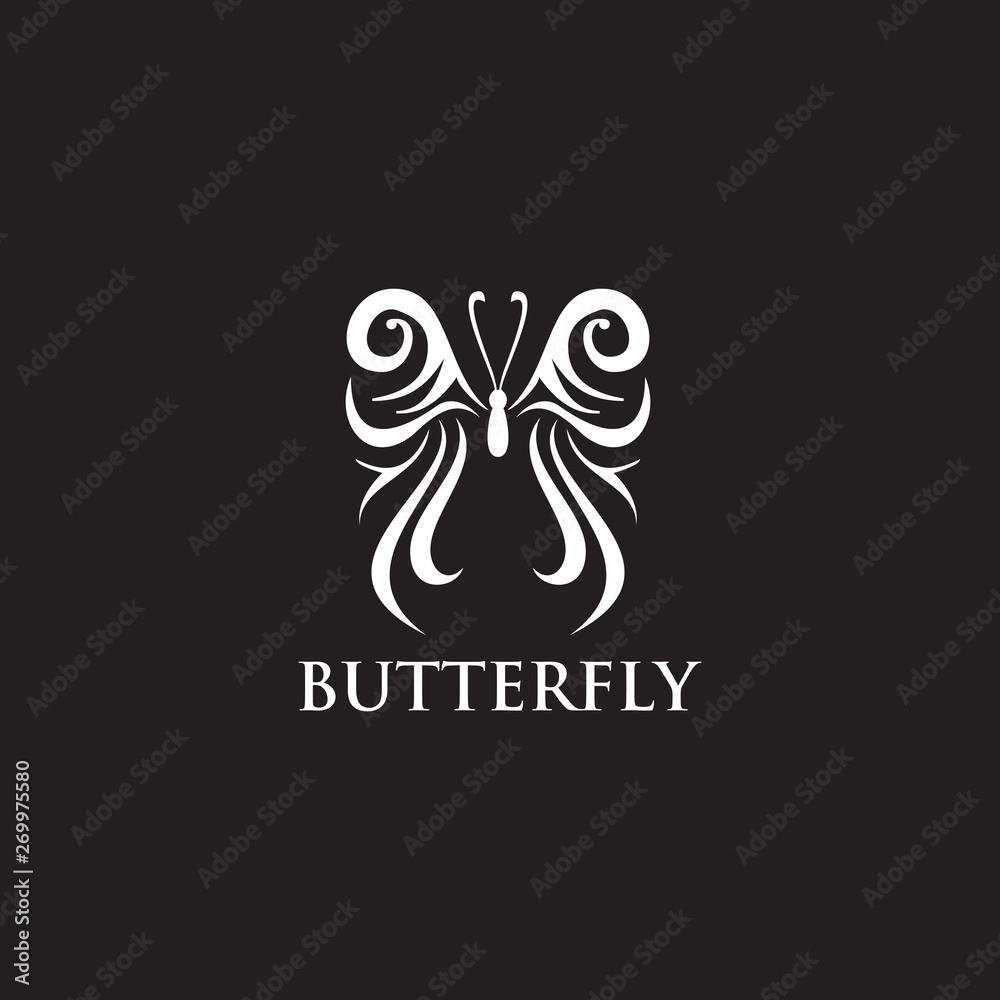 Butterfly logo icon design vector template