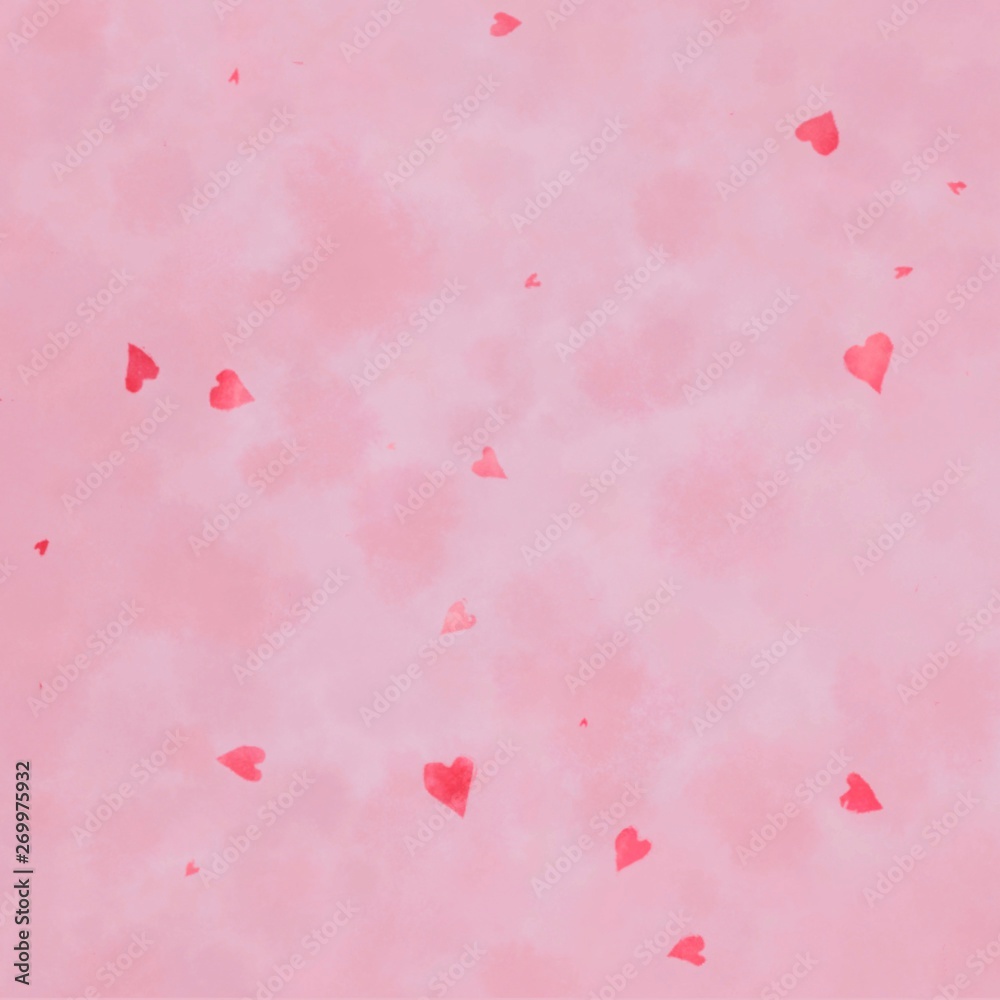 Abstract beautiful pink pattern and hearts Romantic background,Illustration design.