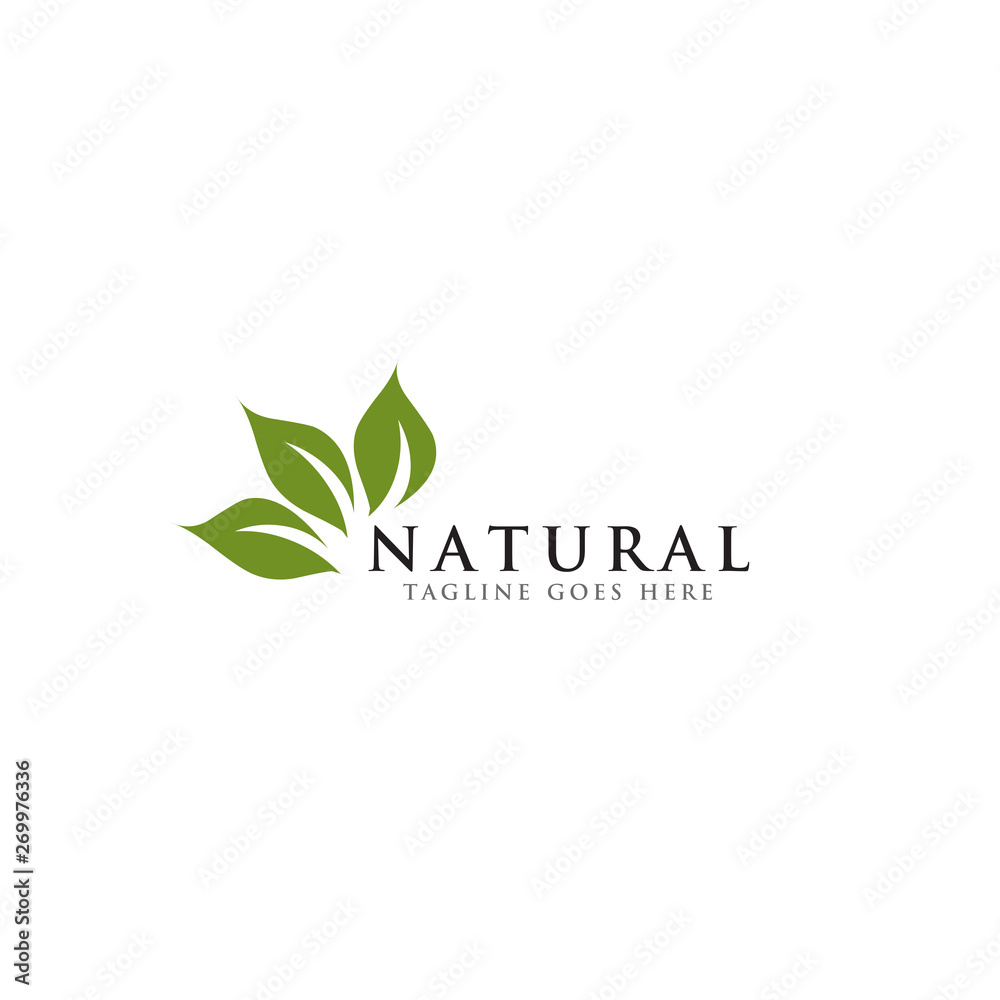Natural leaf icon logo design vector template Natural leaf icon logo design vector template