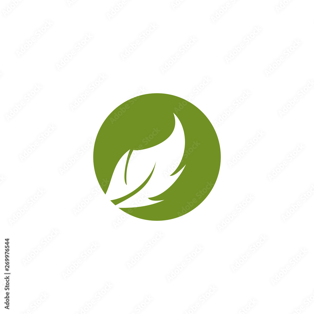 Natural leaf icon logo design vector template Natural leaf icon logo design vector template