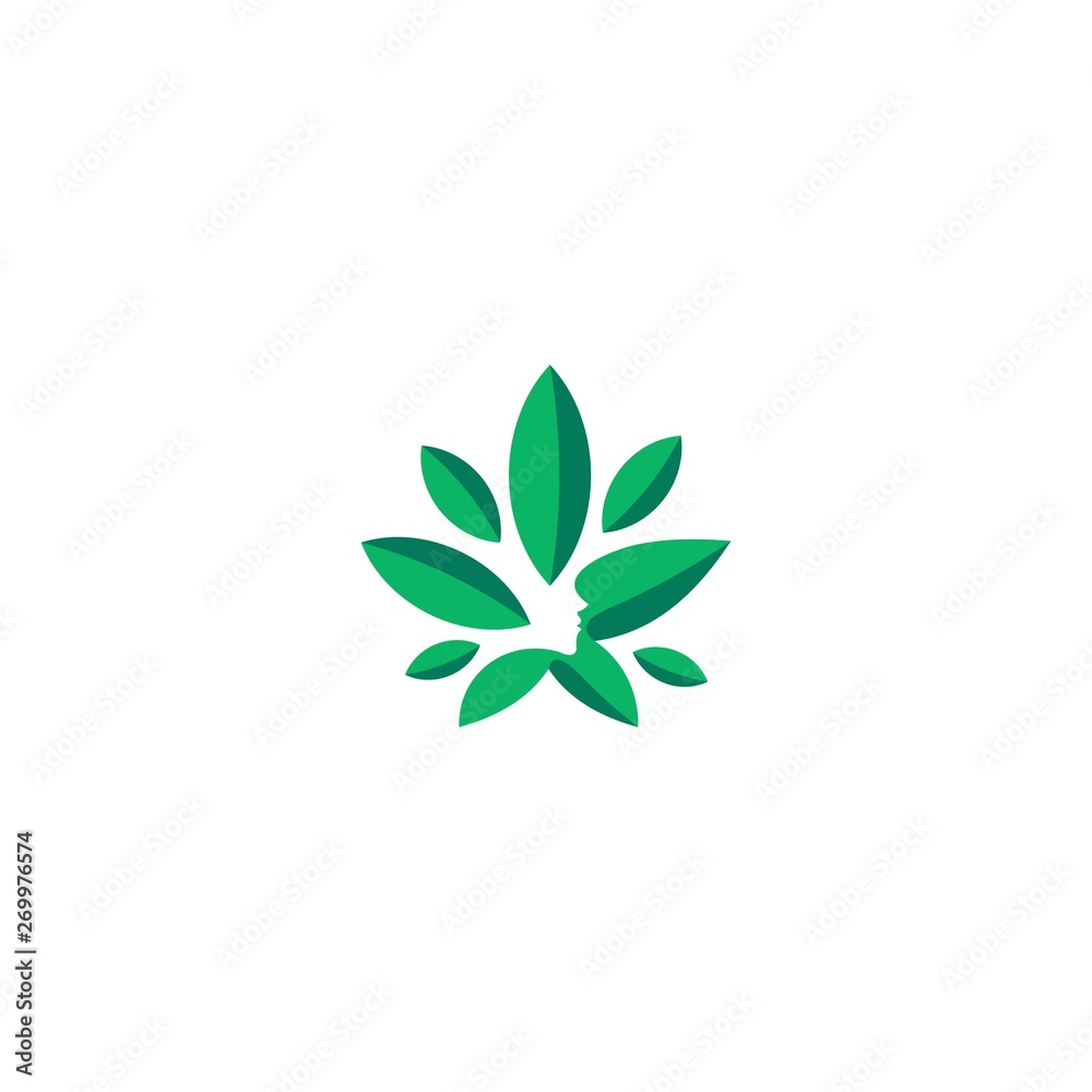 cannabis women logo vector
