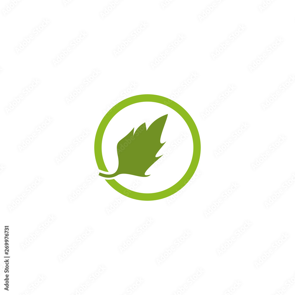 Natural leaf icon logo design vector template Natural leaf icon logo design vector template