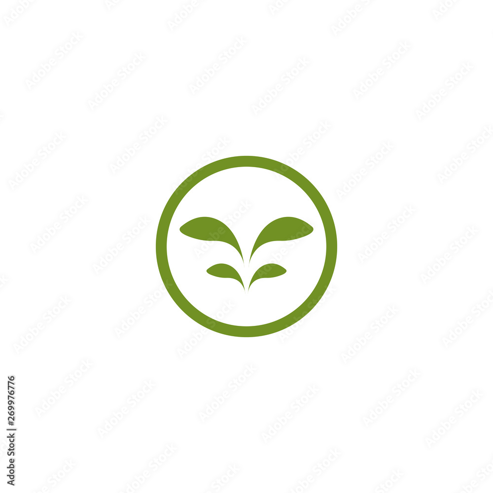 Natural leaf icon logo design vector template Natural leaf icon logo design vector template