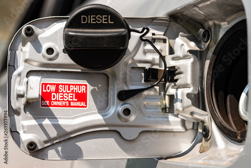 filler flap and filler cap of a car