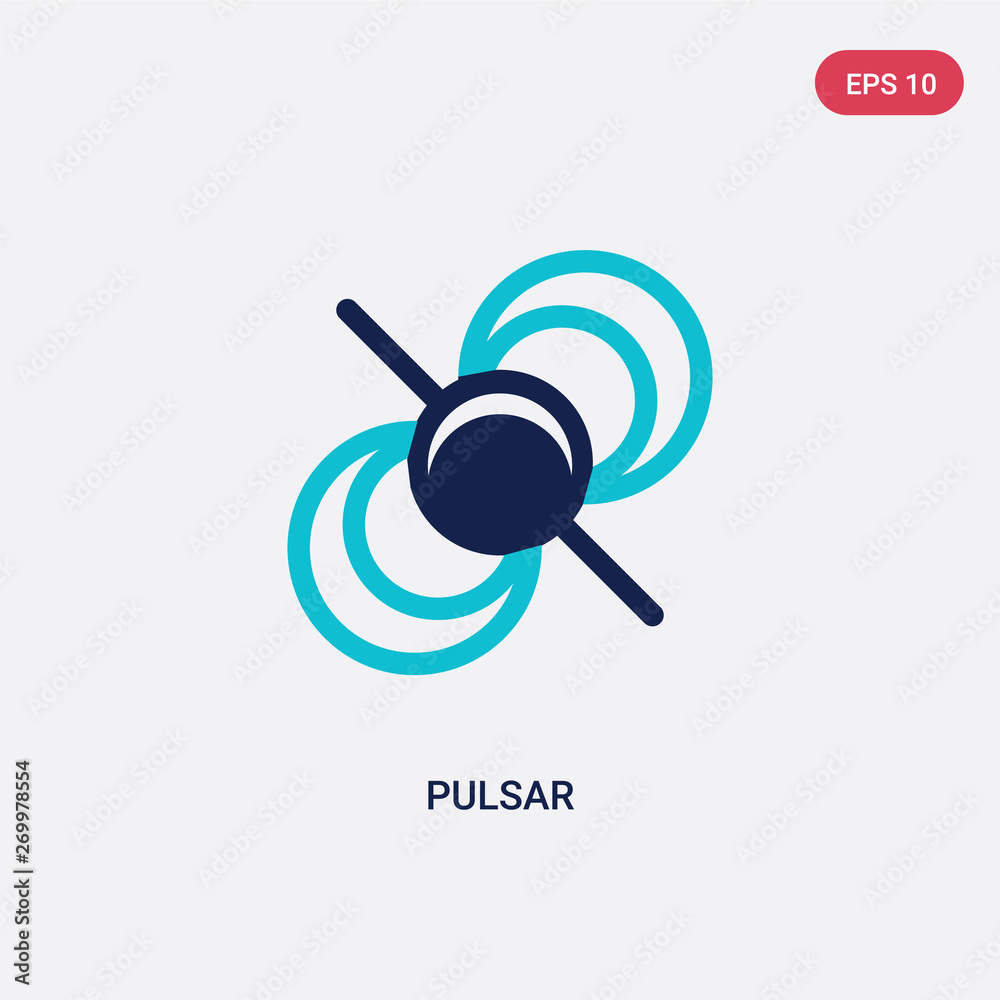 two color pulsar vector icon from astronomy concept. isolated blue pulsar  vector sign symbol can be use for web, mobile and logo. eps 10 Stock Vector  | Adobe Stock