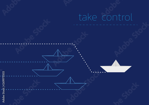 take control with a folded paper boat