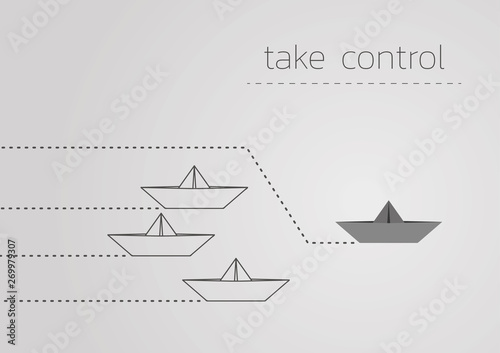 take control with a folded paper boat