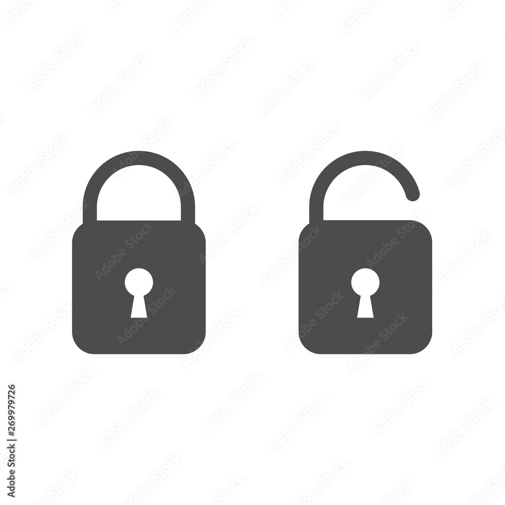 Lock vector icon Lock vector icon