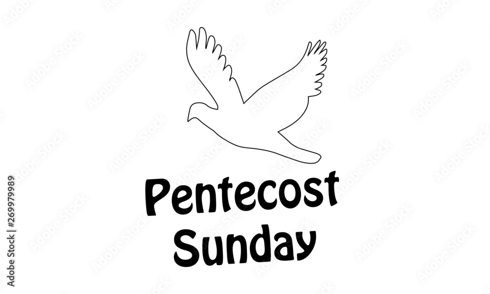 Obraz premium Pentecost poster design for print or use as card, flyer or T shirt
