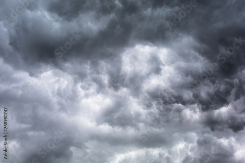 Dark storm clouds pattern before heavy rain