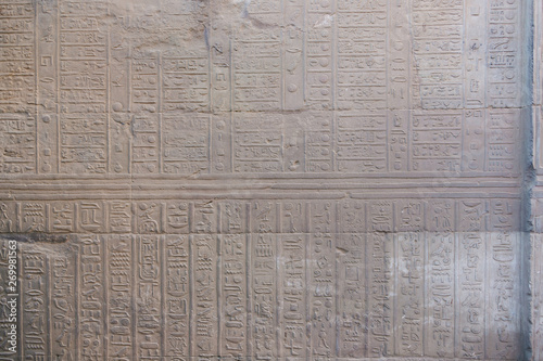 Detail of the Egyptian Calendar in the Temple of Kom Ombo