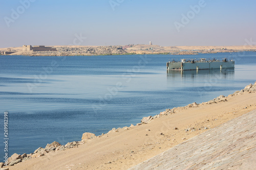 Lake Nasser and the Temple of Beit-El-Wali near Aswan photo