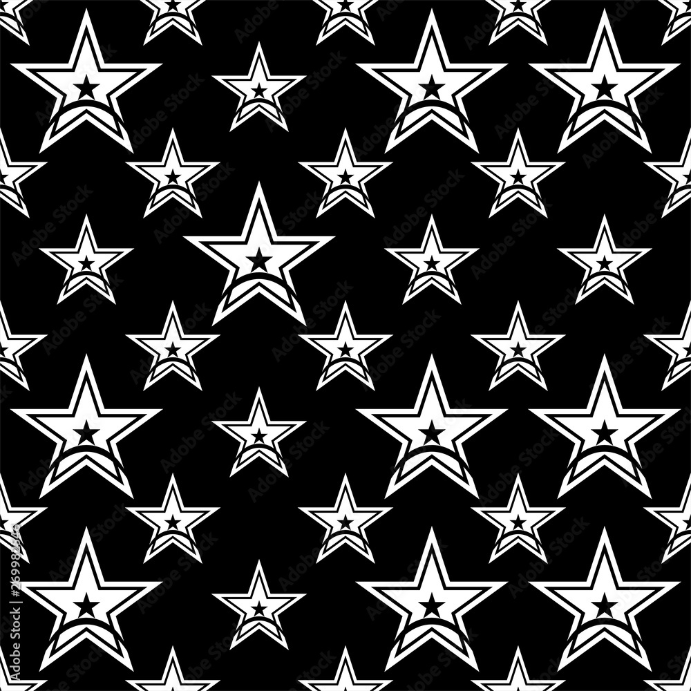 Obraz premium Star Icon Seamless Pattern, Star Shape Icon