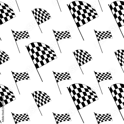 Race Flag Seamless Pattern, Vinyl Ready