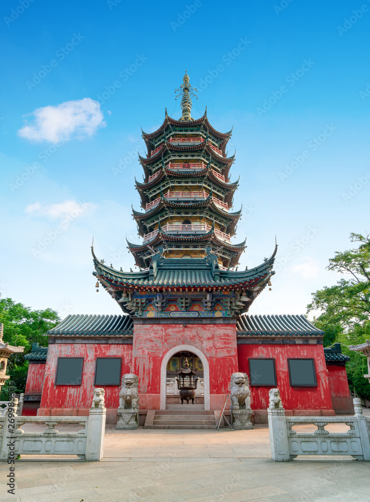 Temple and pagoda