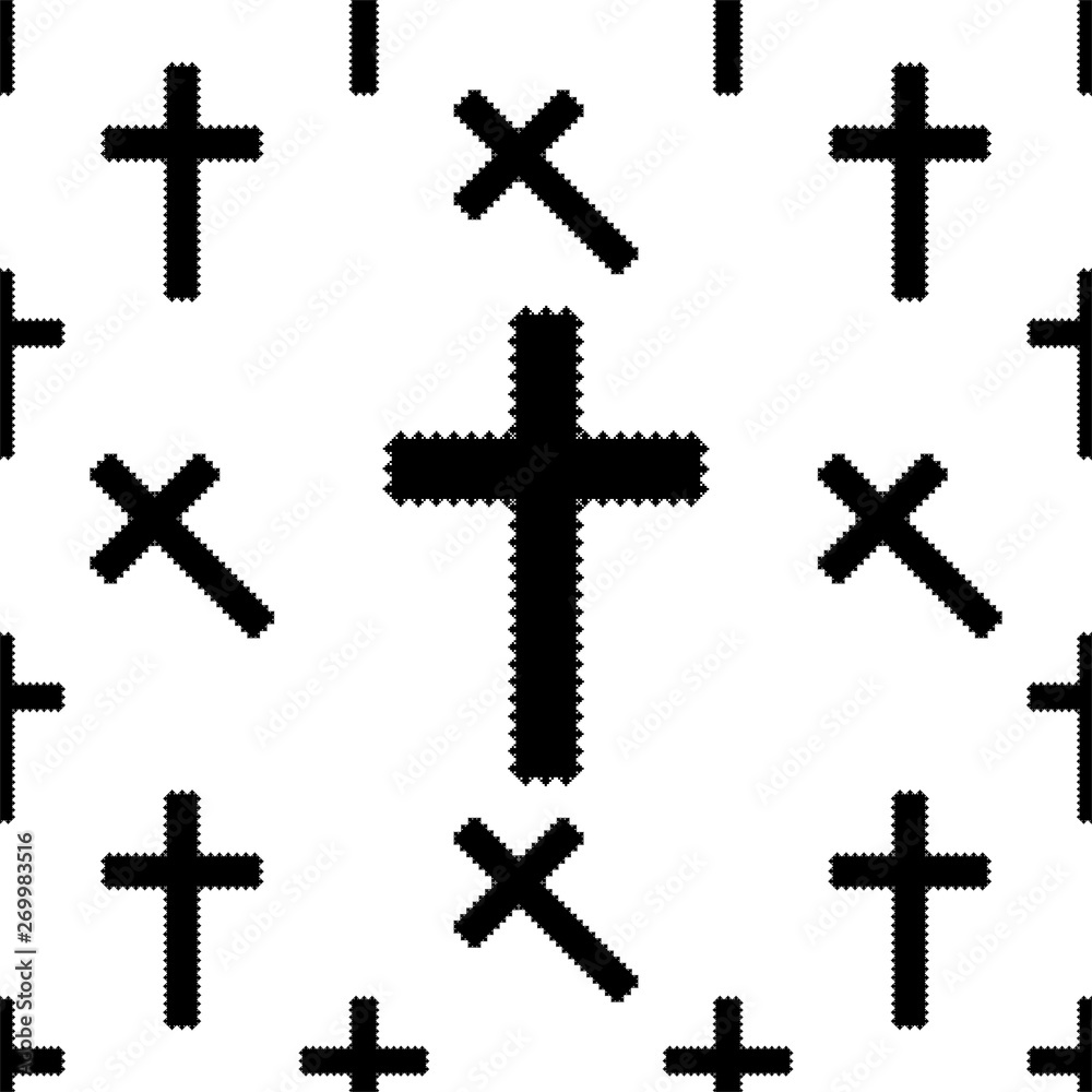 Christian Cross Seamless Pattern