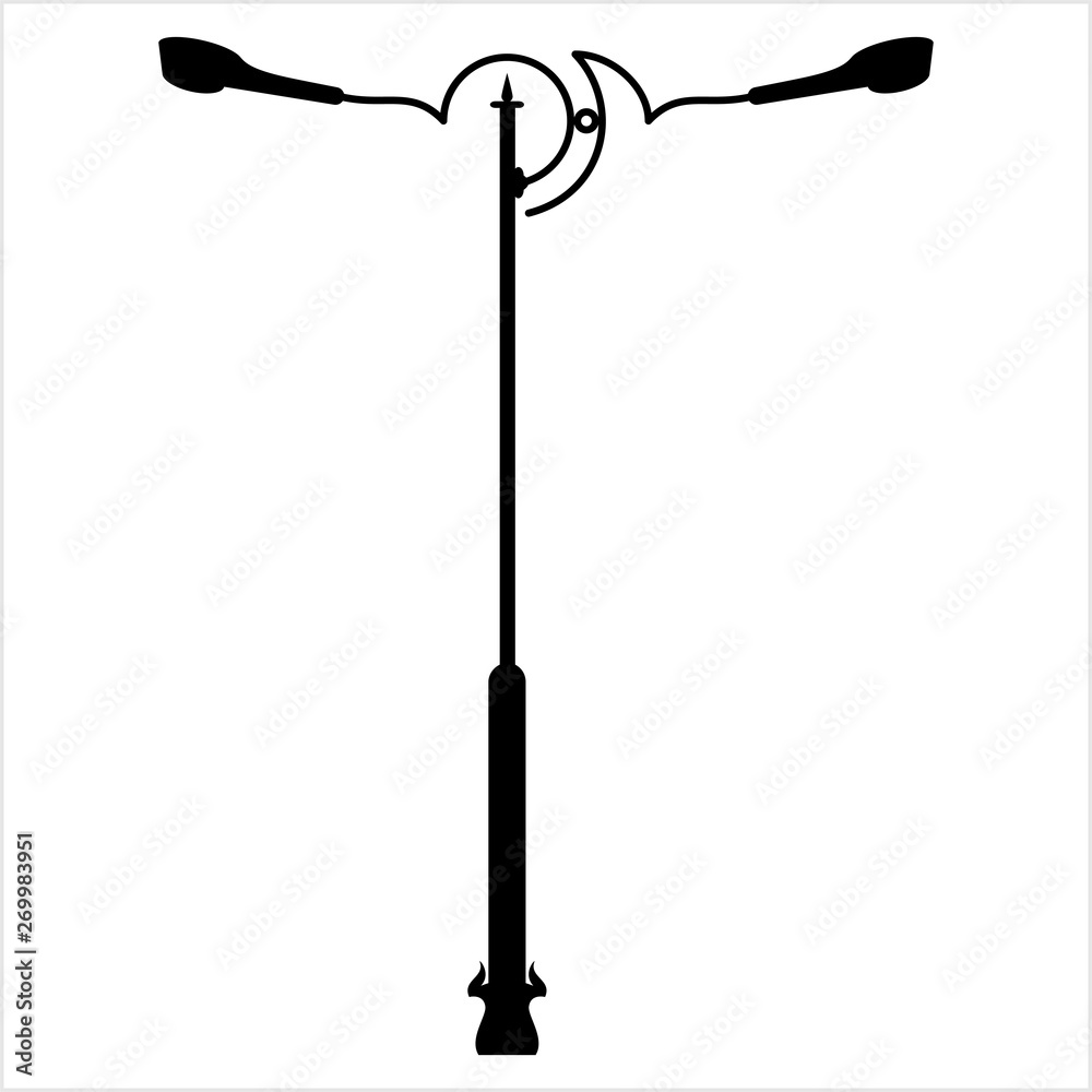 Street Light Icon Design, Silhouette Street Light Icon Design, Silhouette