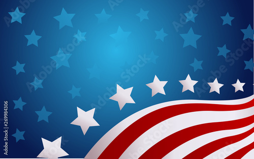 USA flag in style vector