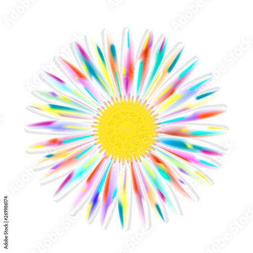 Beautiful chamomile flower isolated. Vector illustration. EPS 10