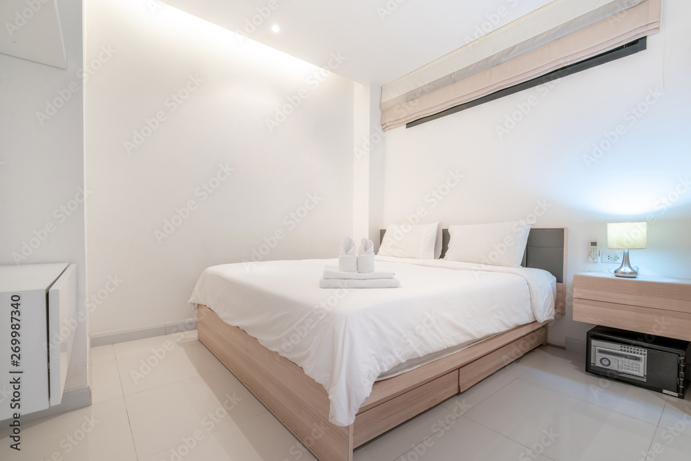 Interior design in bedroom of pool the house Interior design in bedroom of pool the house