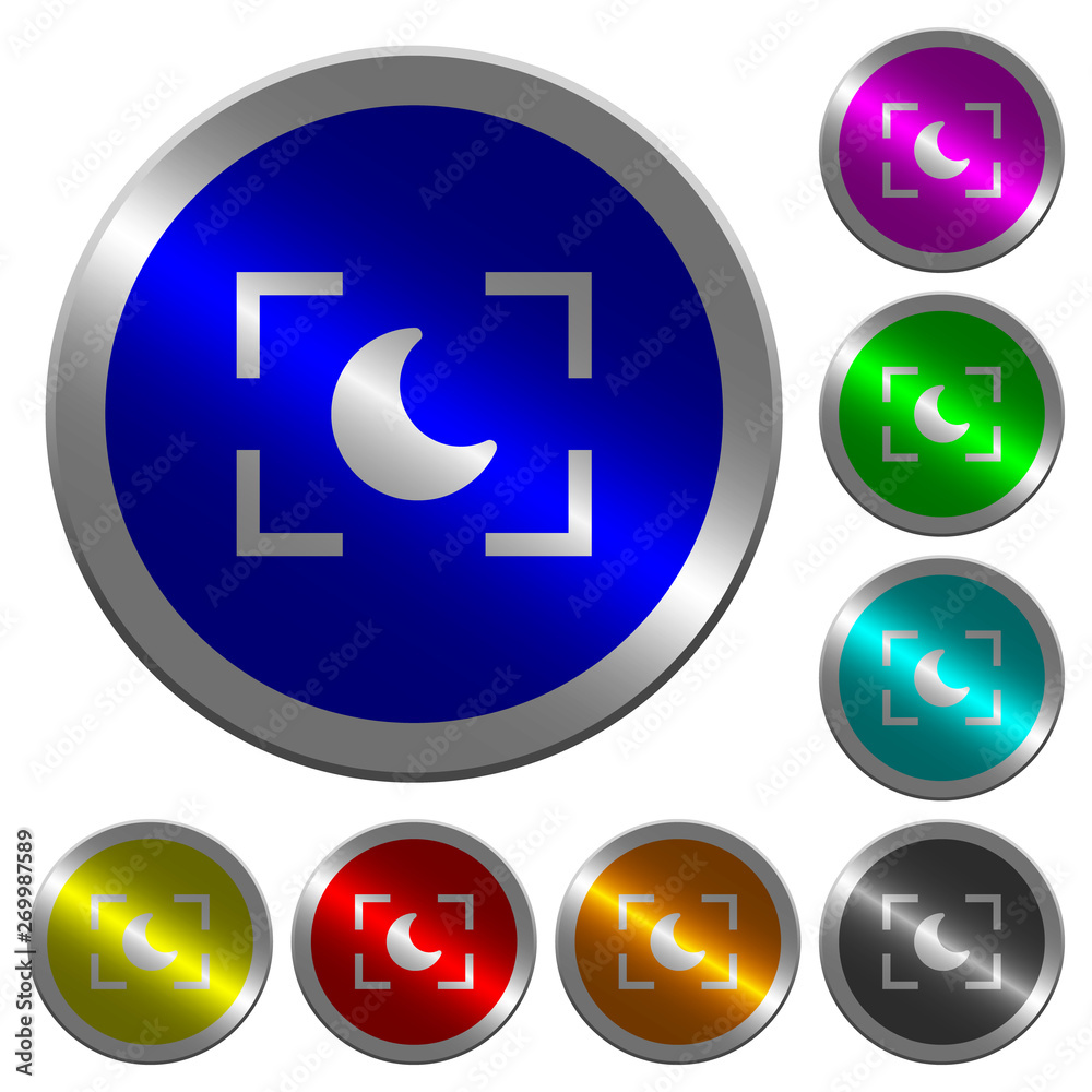Camera night mode luminous coin-like round color buttons Camera night mode luminous coin-like round color buttons