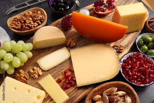 Cheese and other snacks.