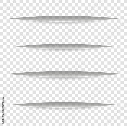 Vector realistic grey Cuts in paper sheet with a shadow on transparent background. 3d incision in the paper. horizontal parallel lines.