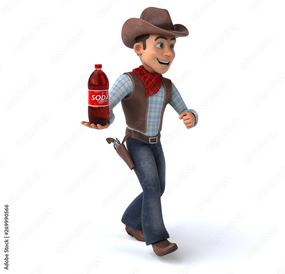 Fun Cowboy - 3D Illustration Fun Cowboy - 3D Illustration