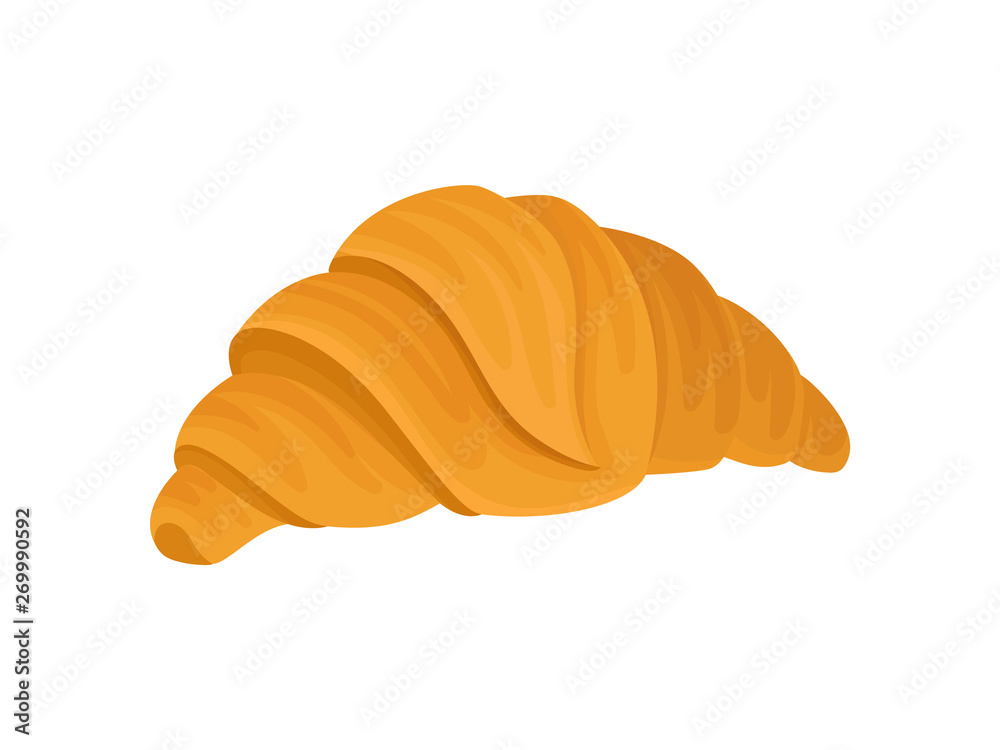 Fresh croissant on a white background. Vector illustration. Fresh croissant on a white background. Vector illustration.