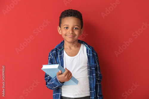 Cute African-American boy w...