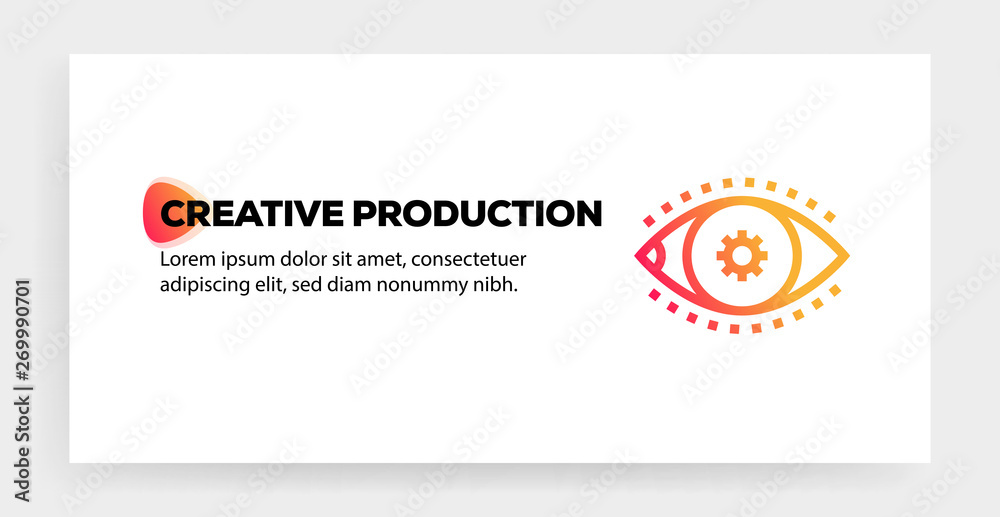Fototapeta premium CREATIVE PRODUCTION ICON CONCEPT