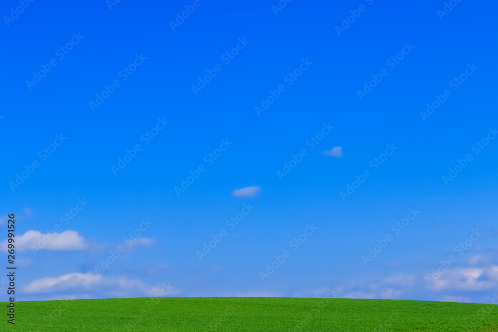 日本 北海道 地平線まで続く草原 Stock Photo Adobe Stock