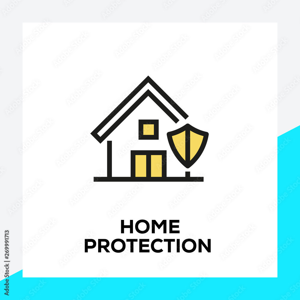 HOME PROTECTION LINE ICON SET HOME PROTECTION LINE ICON SET