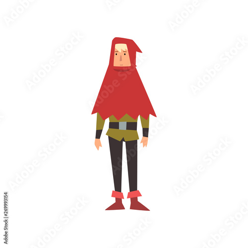 Nobleman in Historical Costume, European Medieval Character Vector Illustration