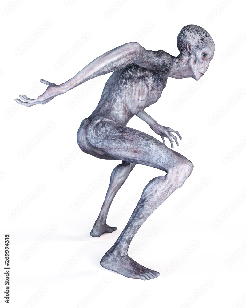 3d rendered illustration of an alien isolated on white 3d rendered illustration of an alien isolated on white
