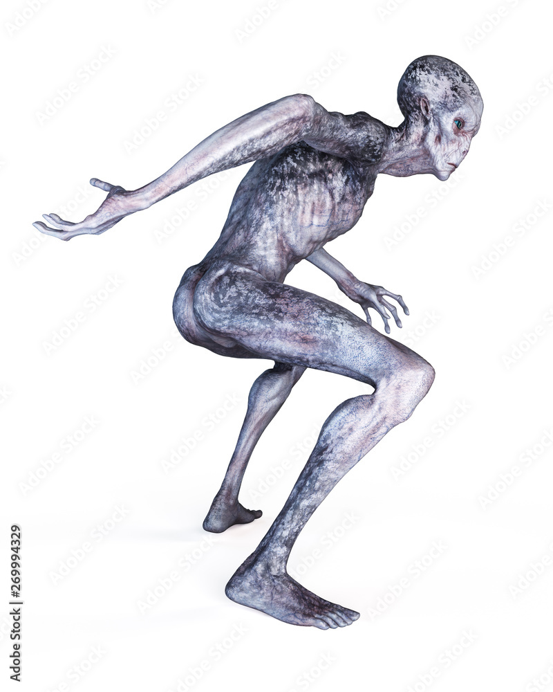 3d rendered illustration of an alien isolated on white 3d rendered illustration of an alien isolated on white