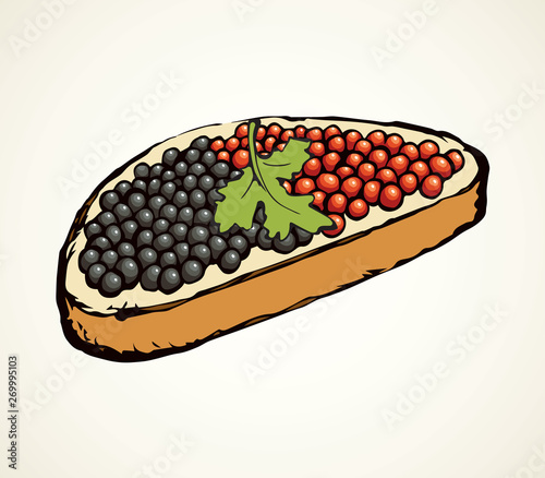 Caviar. Vector drawing