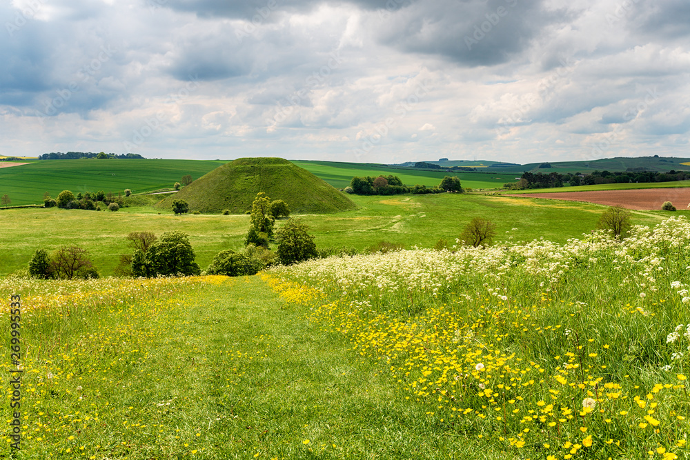 Silbury Hill in Wiltshire