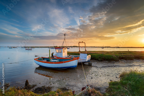 Fishing boats on the mouth of the River Alde