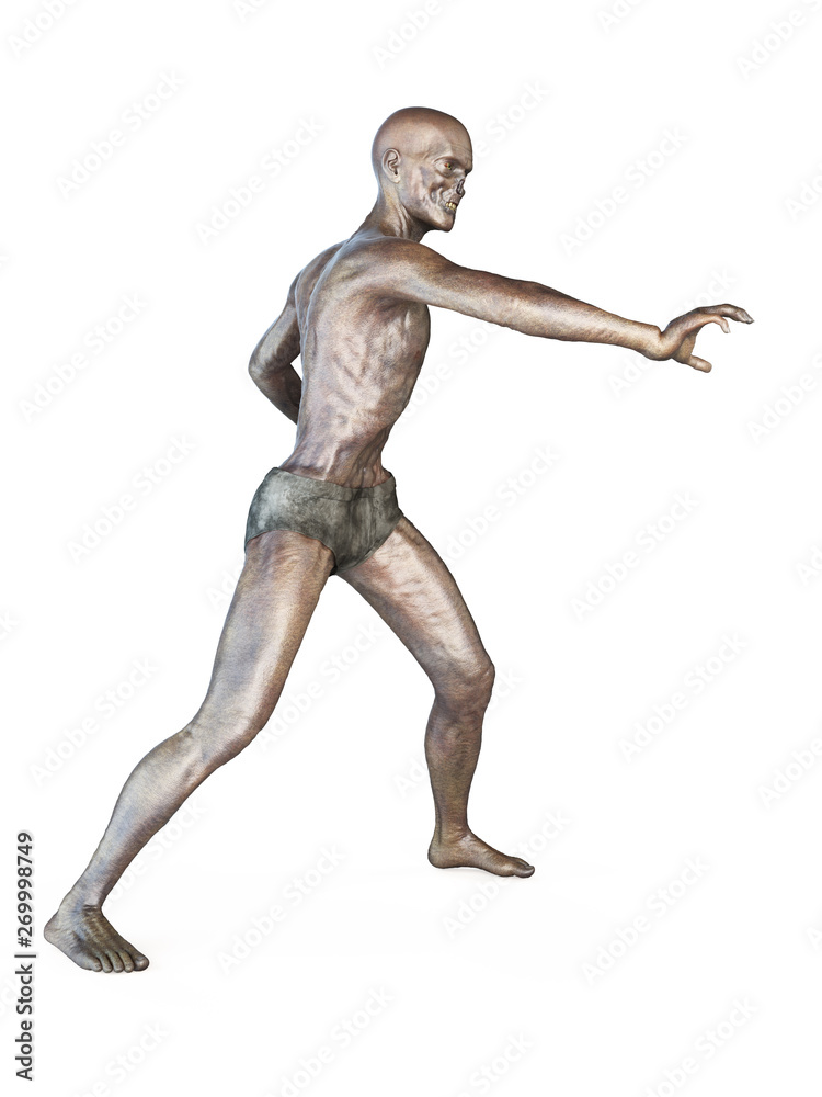 3d rendered illustration of a zombie isolated on white 3d rendered illustration of a zombie isolated on white