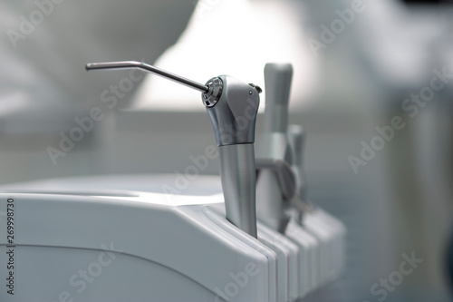 Close-up - Modern dental equipment in dentists office.