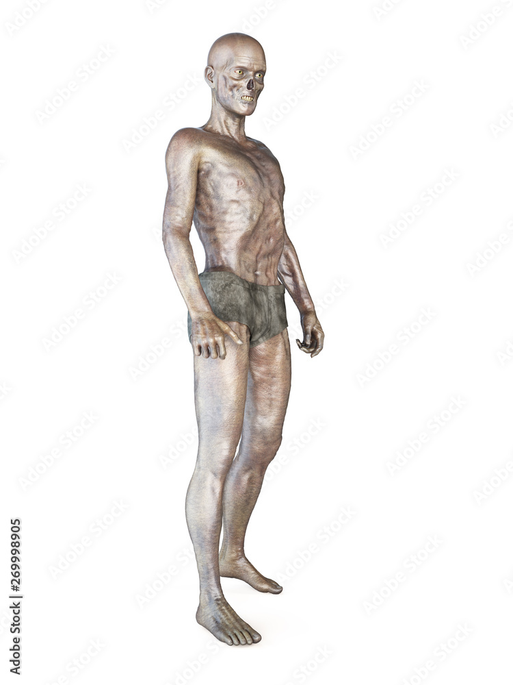 3d rendered illustration of a zombie isolated on white 3d rendered illustration of a zombie isolated on white