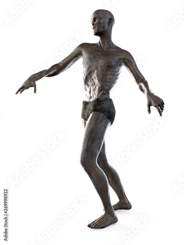 3d rendered illustration of a zombie isolated on white