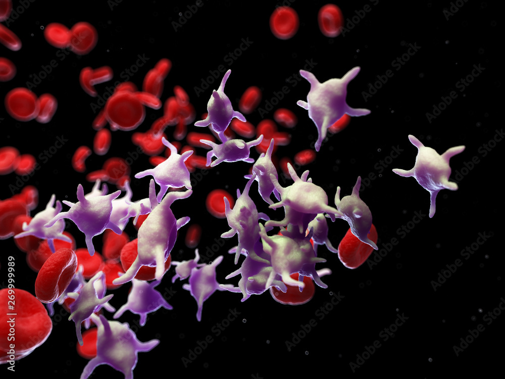 Ταπετσαρία 3d rendered medically accurate illustration of platelets